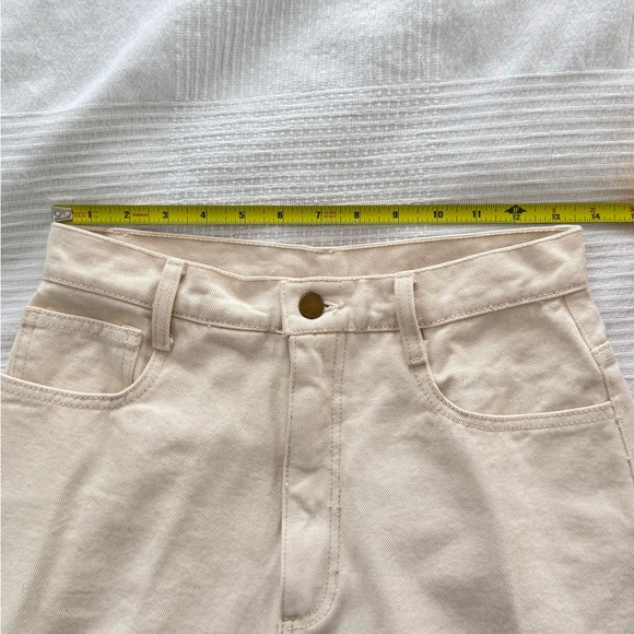 Los Angeles Apparel Wide Leg Jean - Cream - Picture 6 of 7